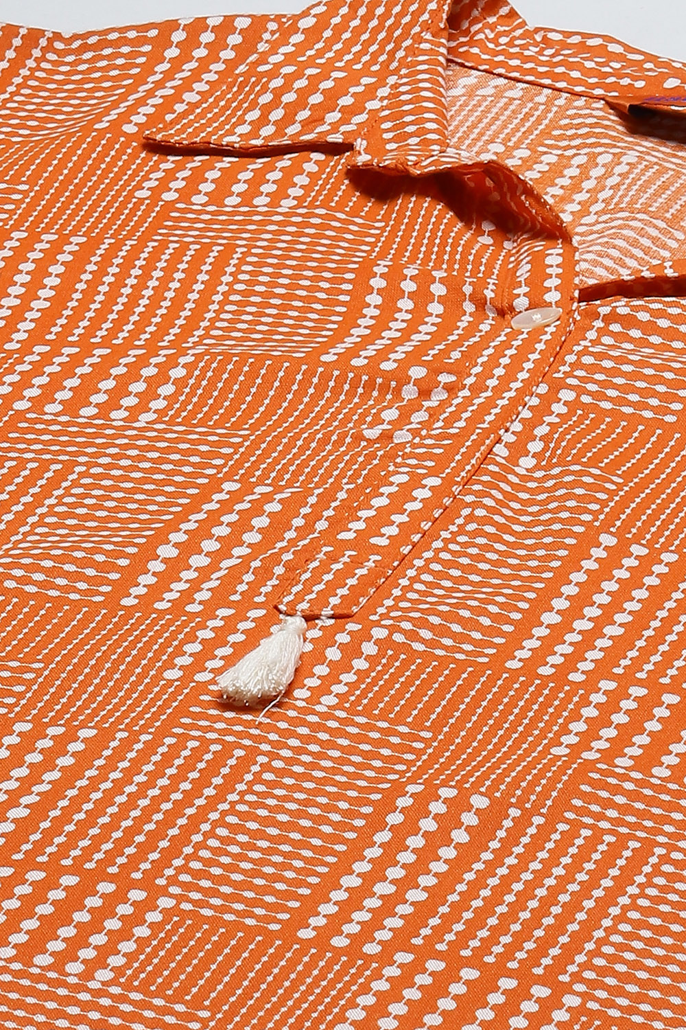 Red Straight Printed Kurta image number 1